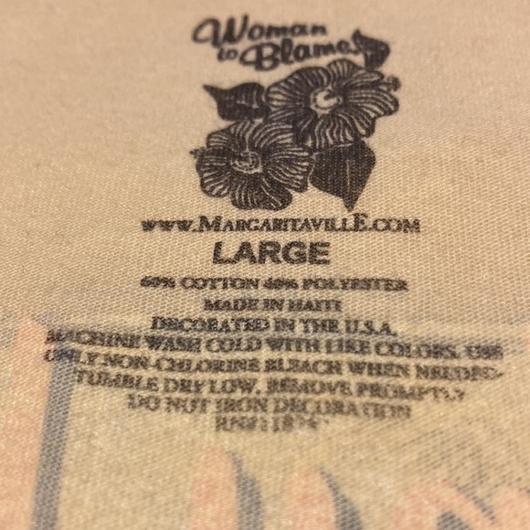 Las Vegas Margaritaville “It’s Happy Hour Somewhere”Yellow Tshirt Woman’s Size L - Picture 8 of 10